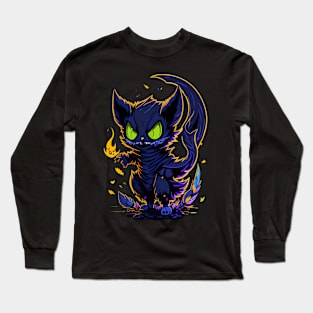 Adorable Feline Ghost Long Sleeve T-Shirt